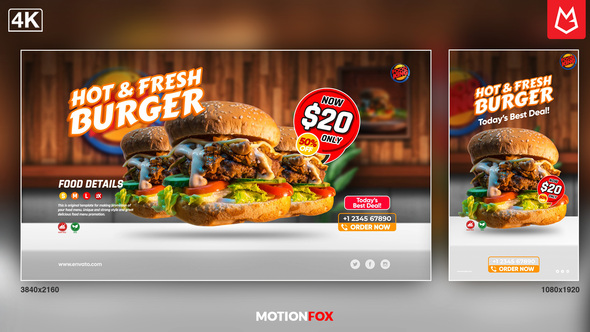 food menu promo after effects template free download